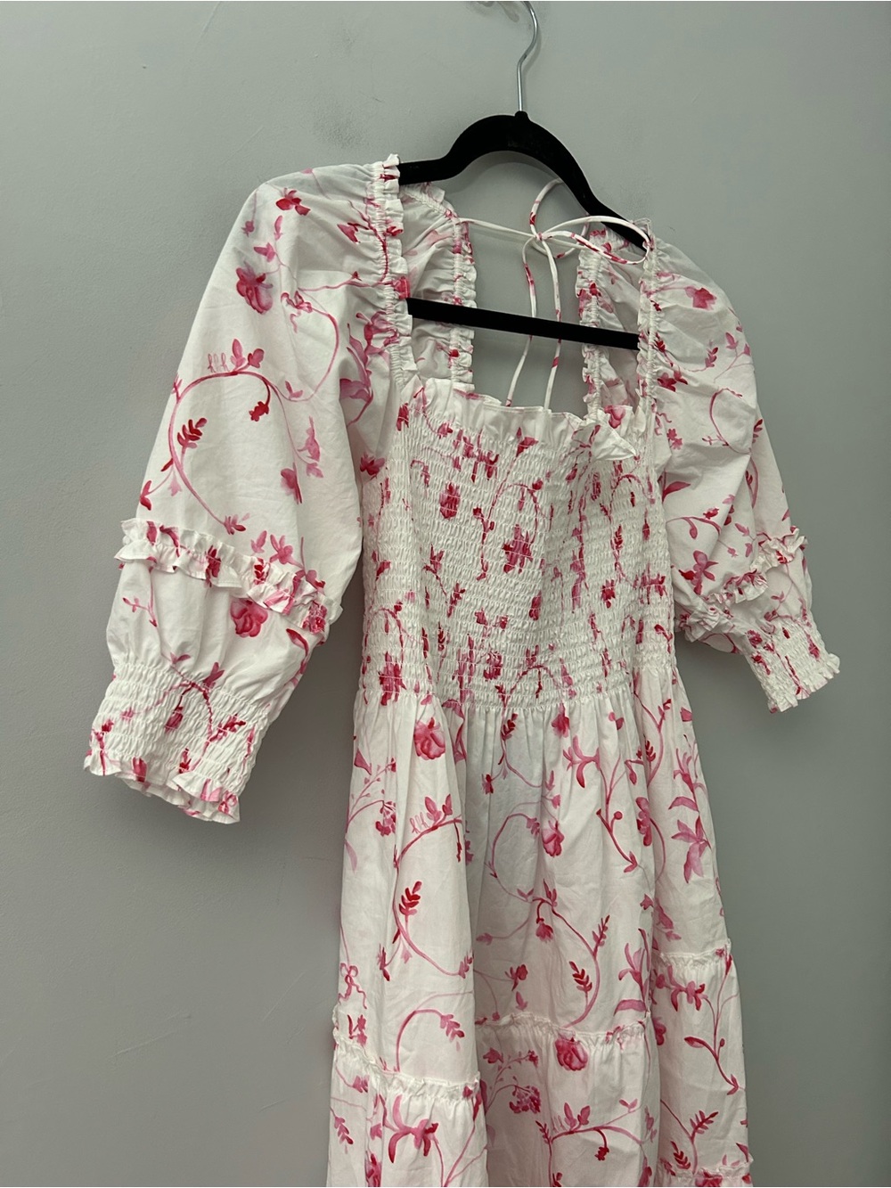 Hill House NWT Nesli Nap Dress in Rose Botanical - Picture 4 of 8
